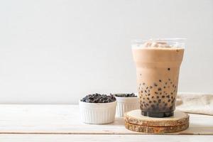 Taiwan milk tea with bubbles photo