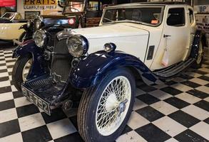 Bourton-on-the-water, Gloucestershire, Reino Unido, 2017. Riley Kestrel 1934 en el museo del motor foto