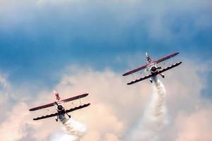 Biggin Hill, Kent, UK, 2009. Team Guinot Wingwalkers Aerial Display photo