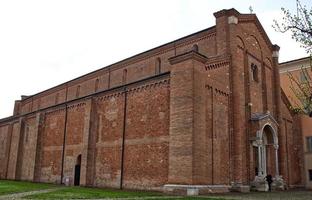 Famous medieval Abbey of Nonantola, Abbazia di Nonantola. Modena. Italy