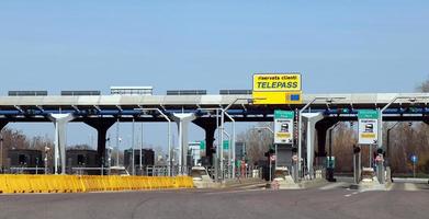 Highway entrance A14 Bologna. Italy photo