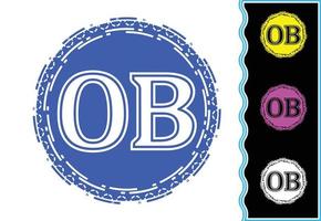 OB letter new logo and icon design template vector