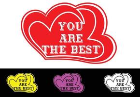 YOU ARE THE BEST letter new logo and icon design template vector
