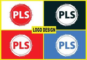 PLS letter new logo and icon design template vector