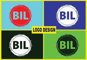 BIL letter new logo and icon design template vector