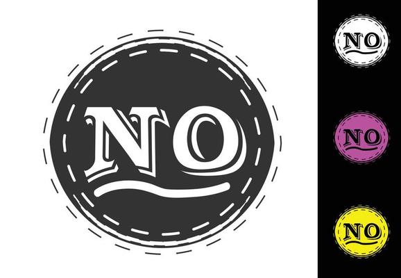 NO letter new logo and icon design template