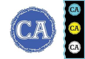 CA letter new logo and icon design template vector