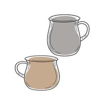 Cup hand drawn outline doodle icon. vector