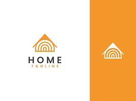 Smart home logo template, Home and fingerprint concept vector