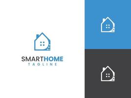Smart home technology logo template for business and company vector