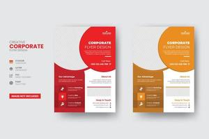 Creative corporate flyer design template vector
