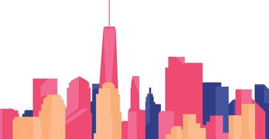 City Building colorful vector