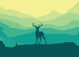Nature Deer Silhouette vector