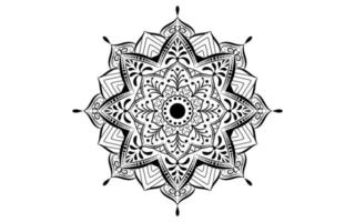 Circular pattern flower of mandala with black and white,Vector mandala floral patterns with white background vector