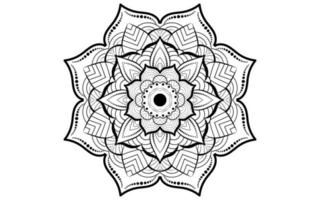 Circular pattern flower of mandala with black and white,Vector mandala floral patterns with white background vector