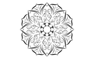 patrón floral mandala, elementos decorativos vintage vector