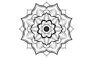 patrón floral mandala, elementos decorativos vintage vector