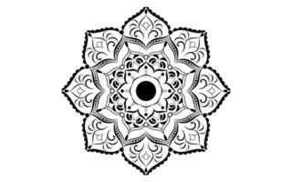 Circular pattern flower of mandala with black and white,Vector mandala floral patterns with white background vector