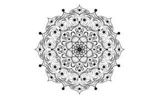 Circular pattern flower of mandala with black and white,Vector mandala floral patterns with white background vector