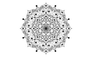 Circular pattern flower of mandala with black and white,Vector mandala floral patterns with white background vector