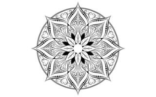 patrón floral mandala, elementos decorativos vintage vector