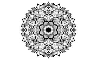 Circular pattern flower of mandala with black and white,Vector mandala floral patterns with white background vector