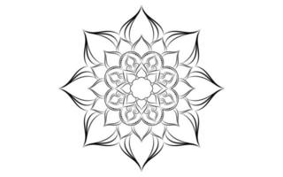 patrón floral mandala, elementos decorativos vintage vector