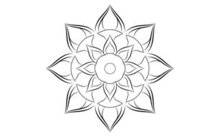 patrón floral mandala, elementos decorativos vintage vector