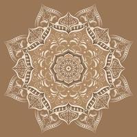 luxury mandala design with Cream color, Vector mandala floral patterns with black background