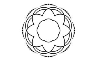 patrón floral mandala, elementos decorativos vintage vector