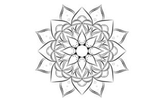 patrón floral mandala, elementos decorativos vintage vector