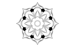 patrón floral mandala, elementos decorativos vintage vector