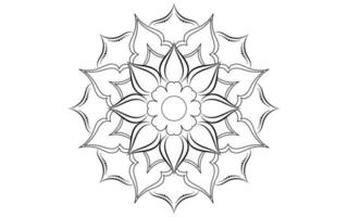 patrón floral mandala, elementos decorativos vintage vector