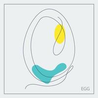 huevo en estilo de arte minimalista moderno continúa vector