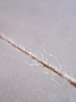 Natural rustic hemp cord was pulled straight line photo