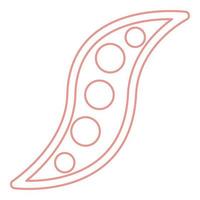 Neon bean red color vector illustration flat style image