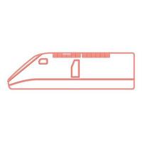 Neon speed train red color vector illustration flat style image