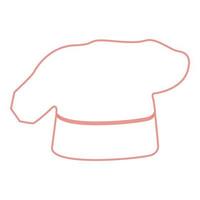 Neon chef cooking hat red color vector illustration flat style image
