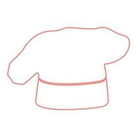 Neon chef cooking hat red color vector illustration flat style image