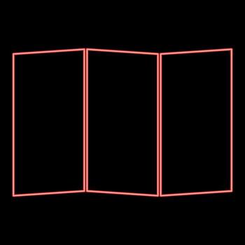 Neon map red color vector illustration flat style image