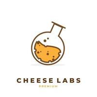 ilustración del logotipo de los laboratorios de queso vectorial vector