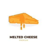 Delicious melted cheese logo illustration vector