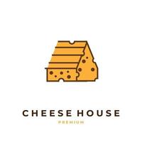 vector de ilustración de logotipo para casa de queso