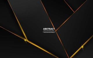 Abstract black gold background vector