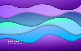 Abstract blue waves shape background vector