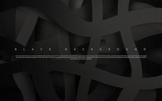 Abstract dark black papercut background vector
