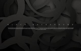 Abstract dark black papercut background vector