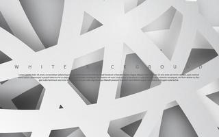 Abstract papercut white background vector