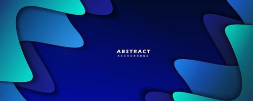 Abstract waves shape blue background vector