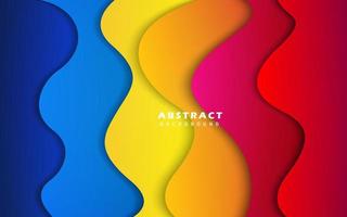 Abstract wave shape colorful background vector